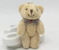 toy bear 8cm stuffed decoration bear keychain pendant plush bear for backpack