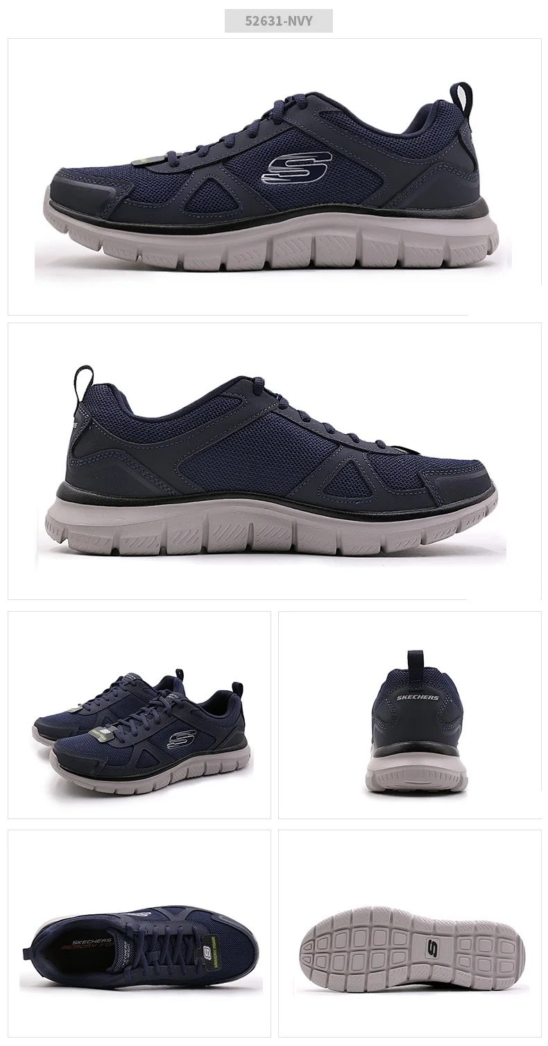 Skechers/обувь для мужчин; Повседневная Удобная обувь; сетчатые кроссовки; дышащая прогулочная обувь для мужчин; высокое качество; 52631-BKRD