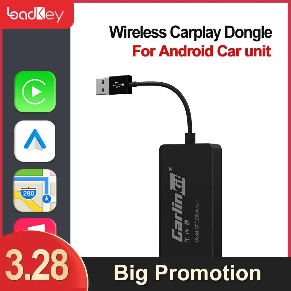 

LoadKey & Carlinkit Wireless CarPlay Adapter Wireless Android Auto Dongle for modify Android Screen Car Ariplay Smart Link IOS14