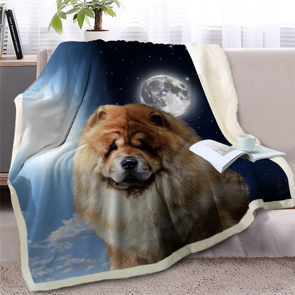 Blesslive одеяло для питомца собаки шерпы на кровать 3D Border Collie Throw Одеяло покрывало для животных день и ночь небо пейзаж чехол для дивана