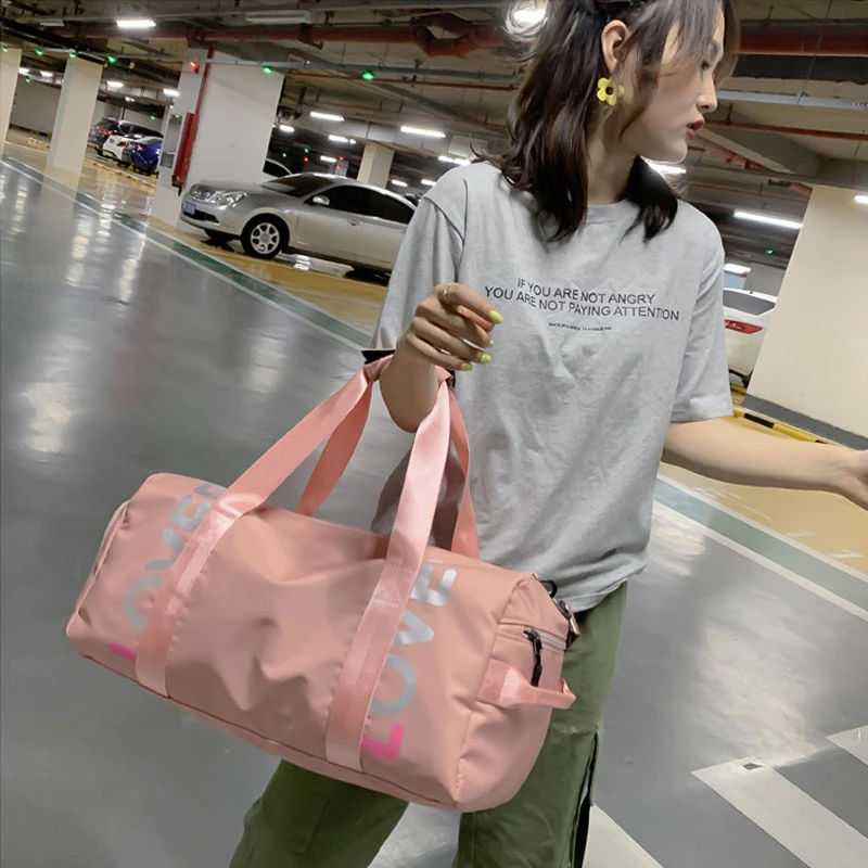 SNUGUG нейлоновая розовая спортивная сумка для мужчин и женщин новая мужская