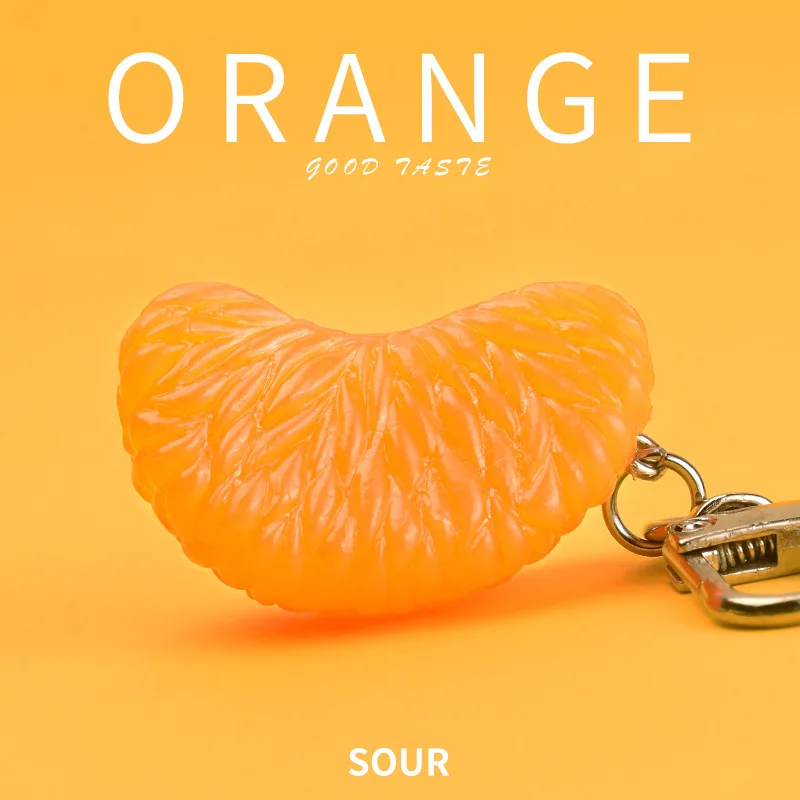 

Fashion Lifelike Imitation Fruit Key Chain Orange Strawberry Key Ring Female Jewelry Cartoon Car Handbag Key Chains