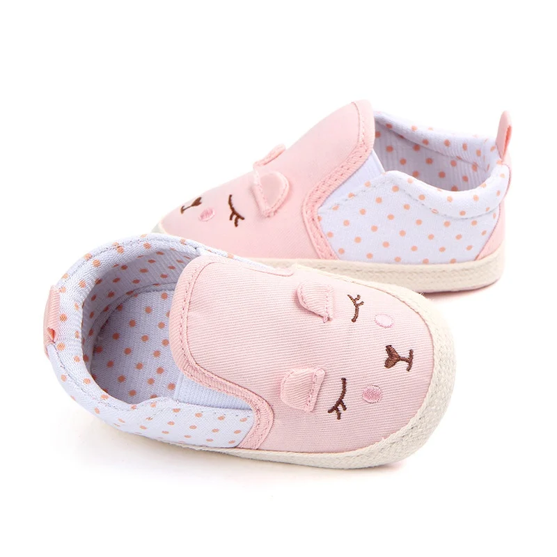 

Baby Girl Shoes Infant Newborn Spring Soft Sole Lovely Slip-On First Walkers Toddler Girl Cartoon Rabbit Sneaker Crib Shoes