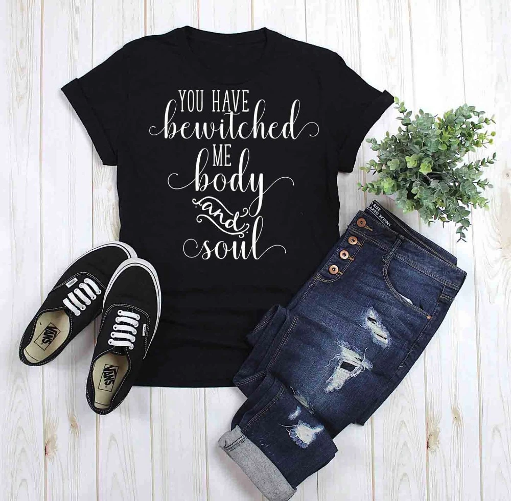 You have Bewitched Me Body and Soul Pride Prejudice t shirt women fashion slogan grunge aesthetic Christian funny tees- K037 | Женская