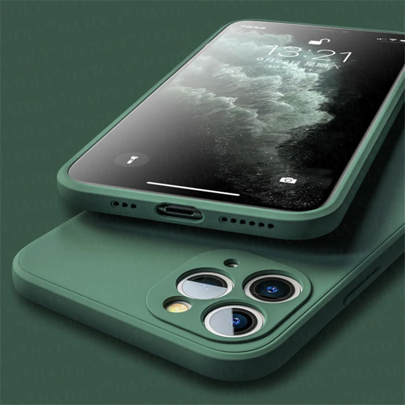 Funda para Oppo Find X3 Pro Find X3 Neo Lite X2 Pro, carcasa Original de silicona l&iacute;quida TPU a prueba de golpes, armadura cuadrada, funda para tel&eacute;fono-0