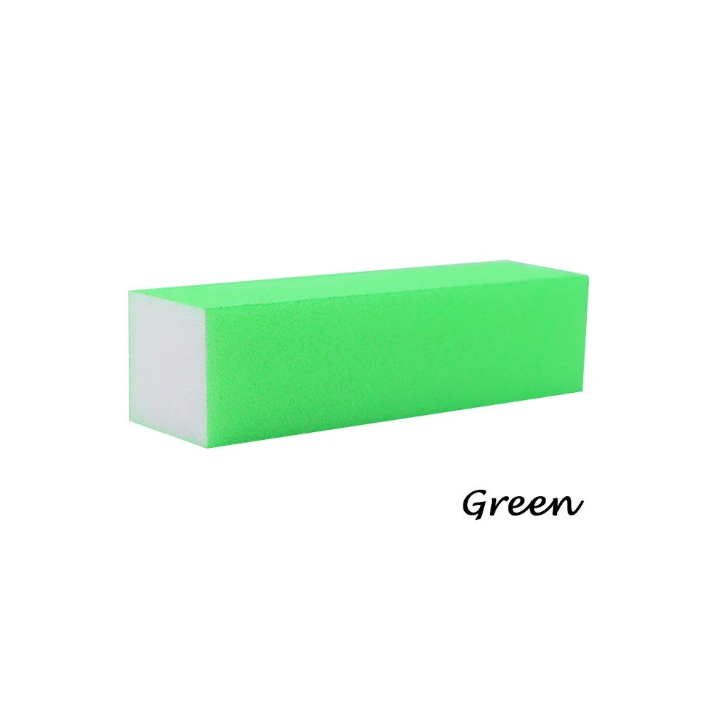 green 1 шт., 5 цветов, для УФ-геля, белая пилка для ногтей, буферный блок, лак для маникюра, форма для ногтей, пилочка для педикюра, шлифовальный инструмент для ногтей - Цвет: green
