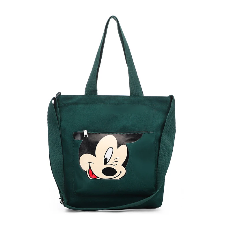 

Disney Cartoon canvas bag Mickey mouse cute fashion large capacity casual shoulder bag ladies shopping student school bag