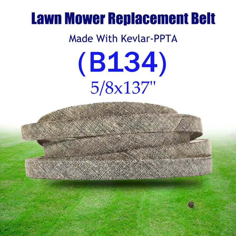 

Make with Kevlar Lawn Mower Belt 5/8x137" B134 Triangle V-belt For Scag 483741 For AYP For Craftsman For Husqvarna 532197242