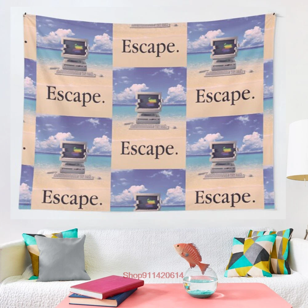 

Vaporwave Macintosh tapestry Art Wall Hanging Tapestries for Living Room Home Dorm Decor