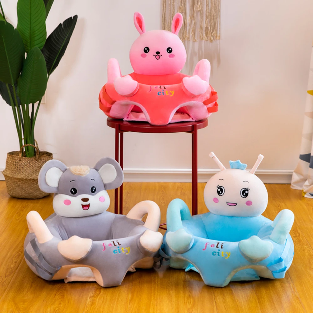 Sofa Set Support Seat Cover Baby Plush Chair Cartoon Learning Sit Toddler Nest Puff Washable With Rod Toys No Fill | Мать и ребенок