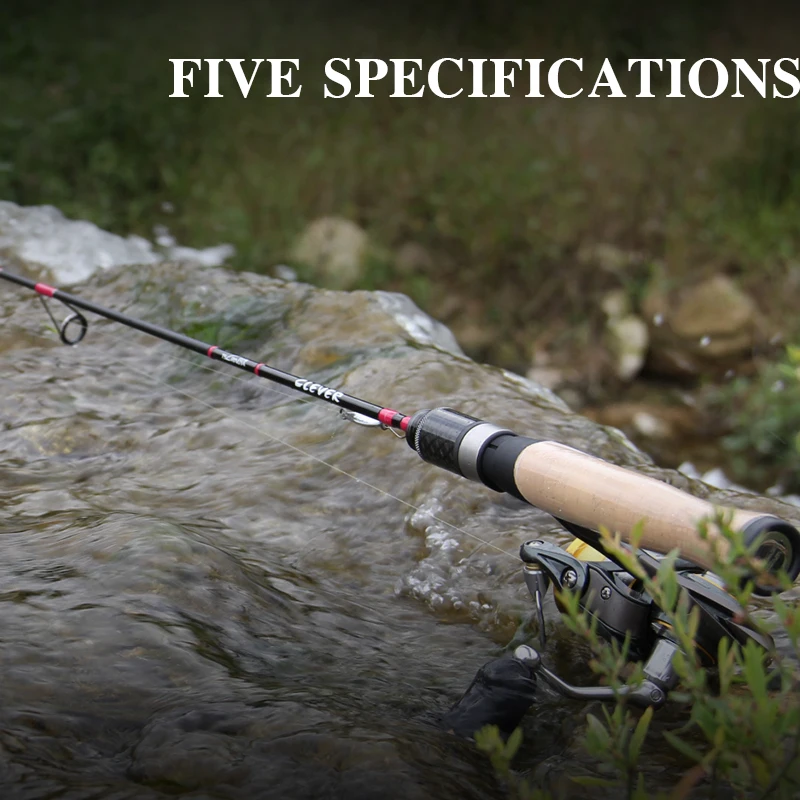 

TSURINOYA Fishing Rod CLEVER UL/L Power FUJI Accessories 2 Sections Spinning Casting Carbon Trout Rod Micro Lure Bait Stream Rod