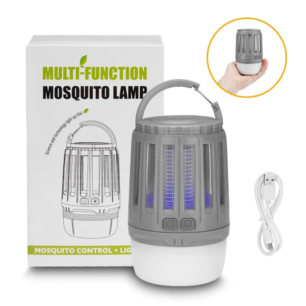 Светодиодная ловушка для комаров ночник со встроенным аккумулятором и крючком 2