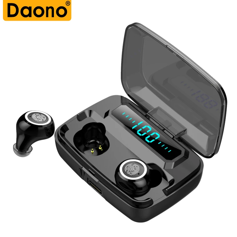 

Наушники-вкладыши TWS с M11 наушники с светодиодный цифровой Дисплей сенсорный 5,0 IPX7 Водонепроницаемый наушники Беспроводной гарнитура с бина...