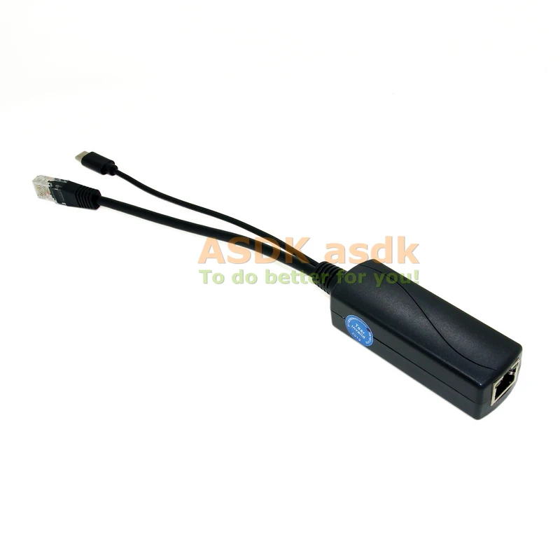 Тип C разъем PoE сплиттер 5V 2.4A Выход IEEE 802.3af Стандартный 10/100/1000 Мбит/с Мощность over