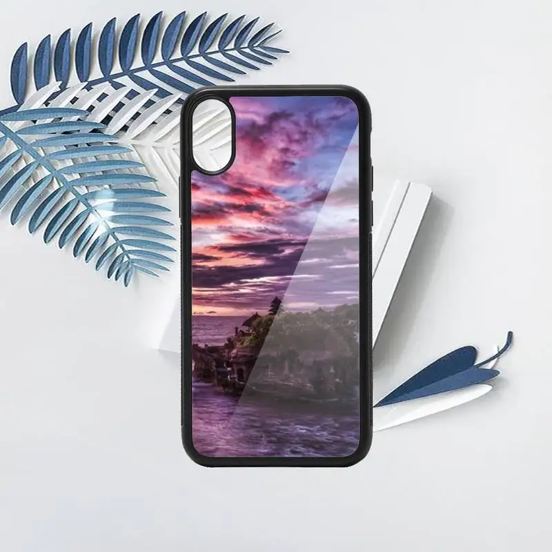 

Sunset view of Bali sea Phone Case PC for iPhone 11 12 pro XS MAX 8 7 6 6S Plus X 5S SE 2020 XR
