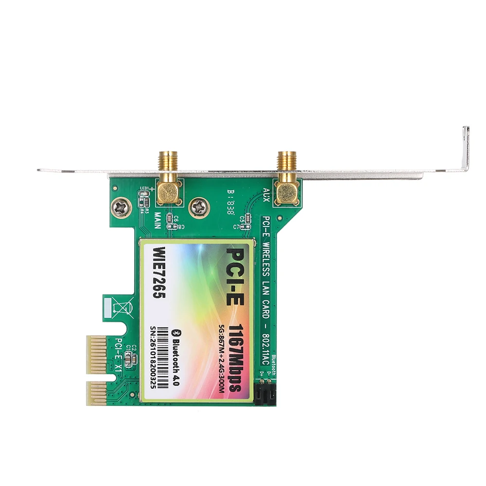 Карты памяти Micro AC 1200 Мбит/с BT4.0 Беспроводной PCIe сетевой адаптер карты 5 8 ГГц/2 4 GHz