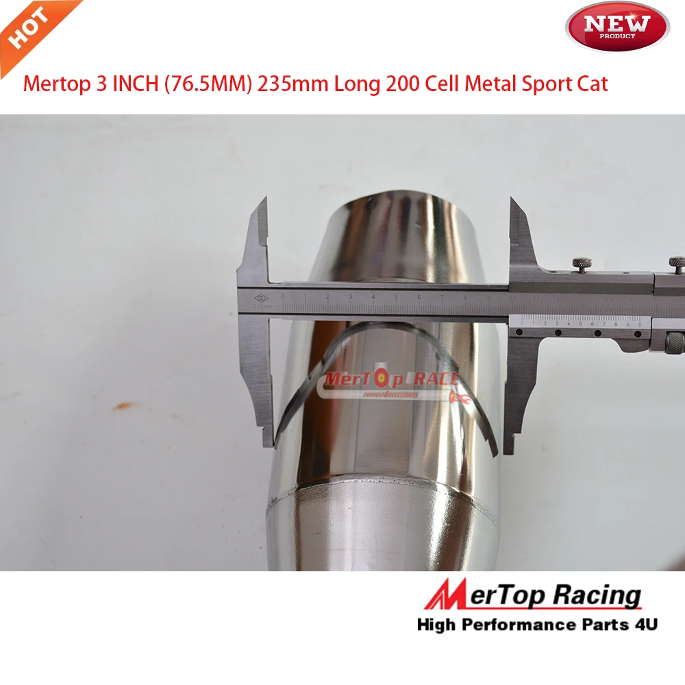 

MerTop Race 3.0'' (76.5mm) 230mm Long Taper 200 Cell Universal Metallic Sports Catalyze