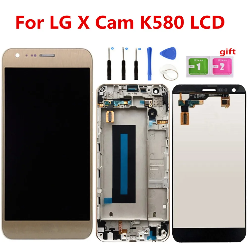 100% протестированный дисплей с рамкой для LG X Cam LCD кодирующий преобразователь