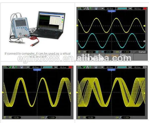 

Hantek DSO1062B Handheld Oscilloscope 2 Channels 60MHZ 1GSa/s Sample Rate 1M Memory Depth 6000 Counts DMM with Analog Bragraph