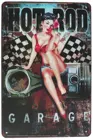 Hot Rod Garage, металлическая жестяная вывеска, Винтаж Арт плакат табличка для гаража стены дома Декор