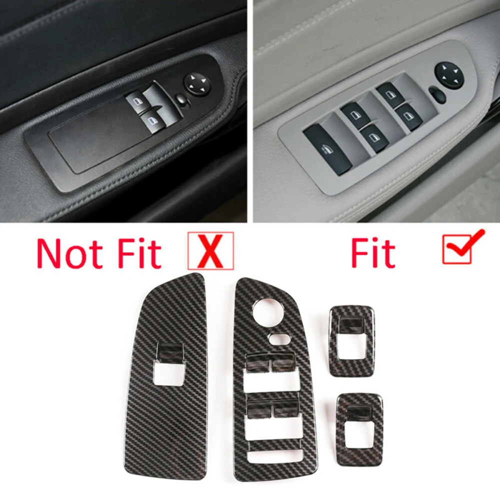 

Carbon Fiber Black Button Trim Cover Decoration For BMW 1 Series E81 2007-2011 ABS Plastic Accessory Hot