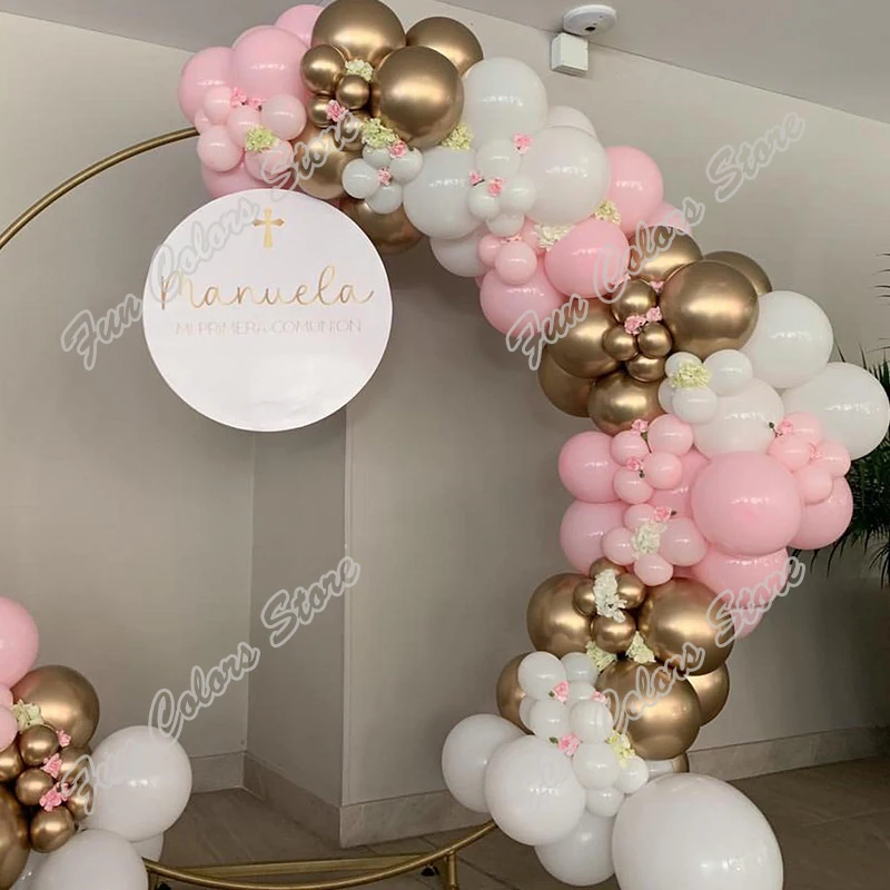 126 шт. розовый фон для дня рождения макарон | Дом и сад