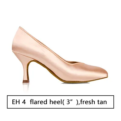 Fresh Tan Color EH4 Новинка; женские стандартные танцевальные туфли; BD 106; свежий загар; атласные туфли на высоком каблуке; женские Бальные Танцевальные Туфли; мягкая подошва; современный танец - Цвет: Fresh Tan Color EH4