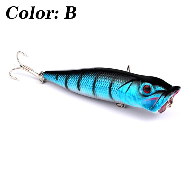 WDAIREN Topwater Popper рыболовные приманки Воблеры 9 см 12 г с 6 # крючками плавающая