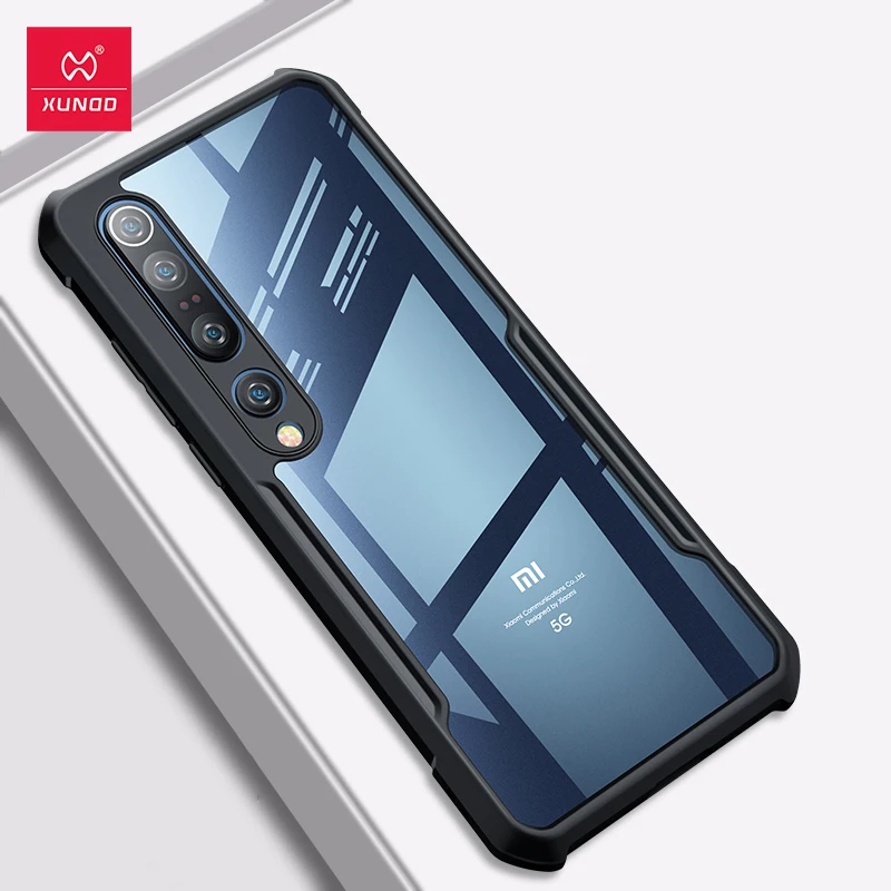 Чехол для Xiaomi Mi10 защитный прозрачный чехол с подушкой безопасности Mi 10 Pro Note Lite XUNDD