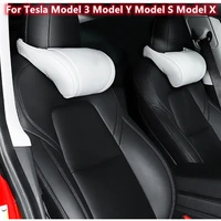 for tesla model 3 s y x fit well pillows headrest neck rest cushion support seat accessories car auto safety decor