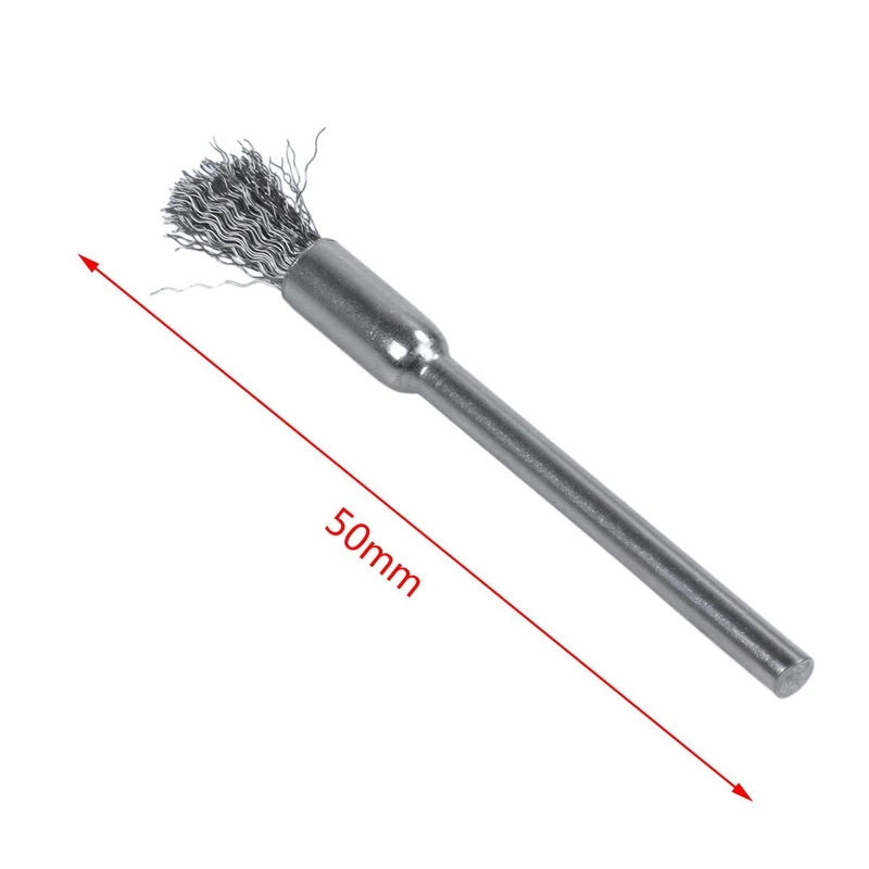 

Rotary Tool Pen Shape 5mm Stainless Steel Wire Brush 20pcs