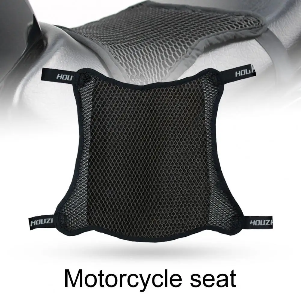 

Чехол для мотоциклетного сиденья, нескользящий универсальный чехол из черной сетчатой ткани с 3D рисунком, с защитой от солнца, 1 шт.