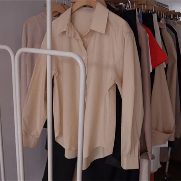 

New 2020 Summer Autumn Women's Blouses Casual Fashionable Single Breasted Vintage Minimalist Oversize Office Shirts Tops