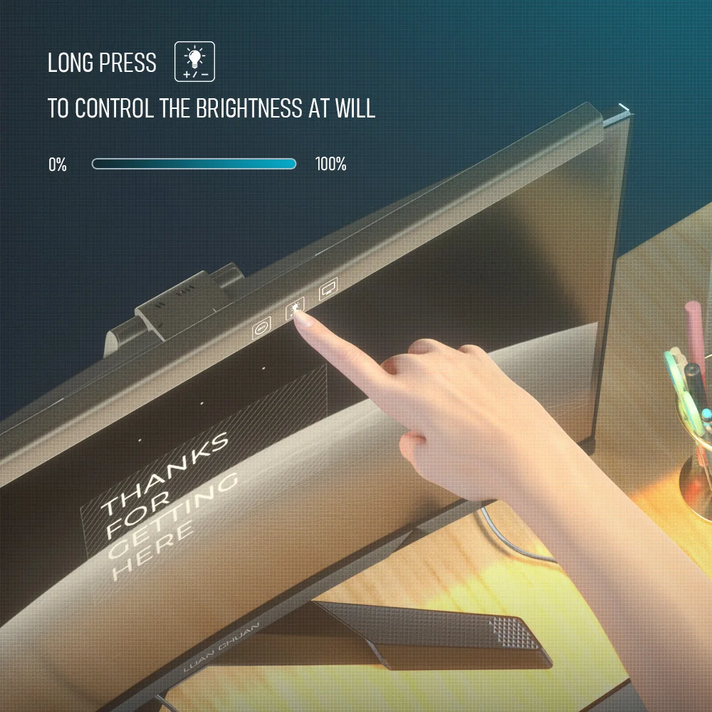 50cm Computer PC Monitor Screen Hanging Light Eye-Care USB Powered LED Desk Lamp 3 Color Adjust Brightness Reading Table | Лампы и