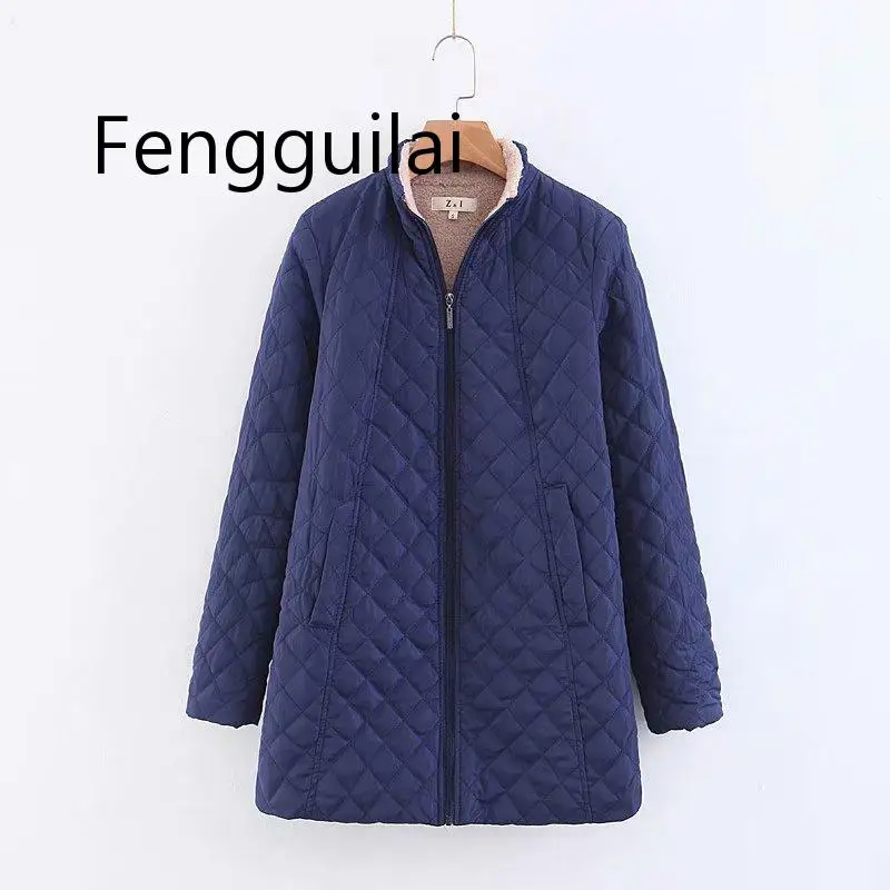 

2019 Winter Down Parka Warm Long Cotton padded Jacket Female Coat Loose Plus Size 3XL Winter Jacket Women Stand Collar Outwear