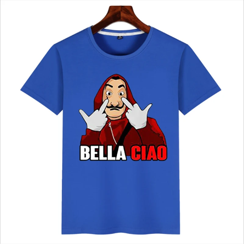 

2021 T Shirt Men Funny Design La Casa De Papel Tshirt Money Heist Tees TV Series Tshirts Men Short Sleeve House of Paper T-Shirt