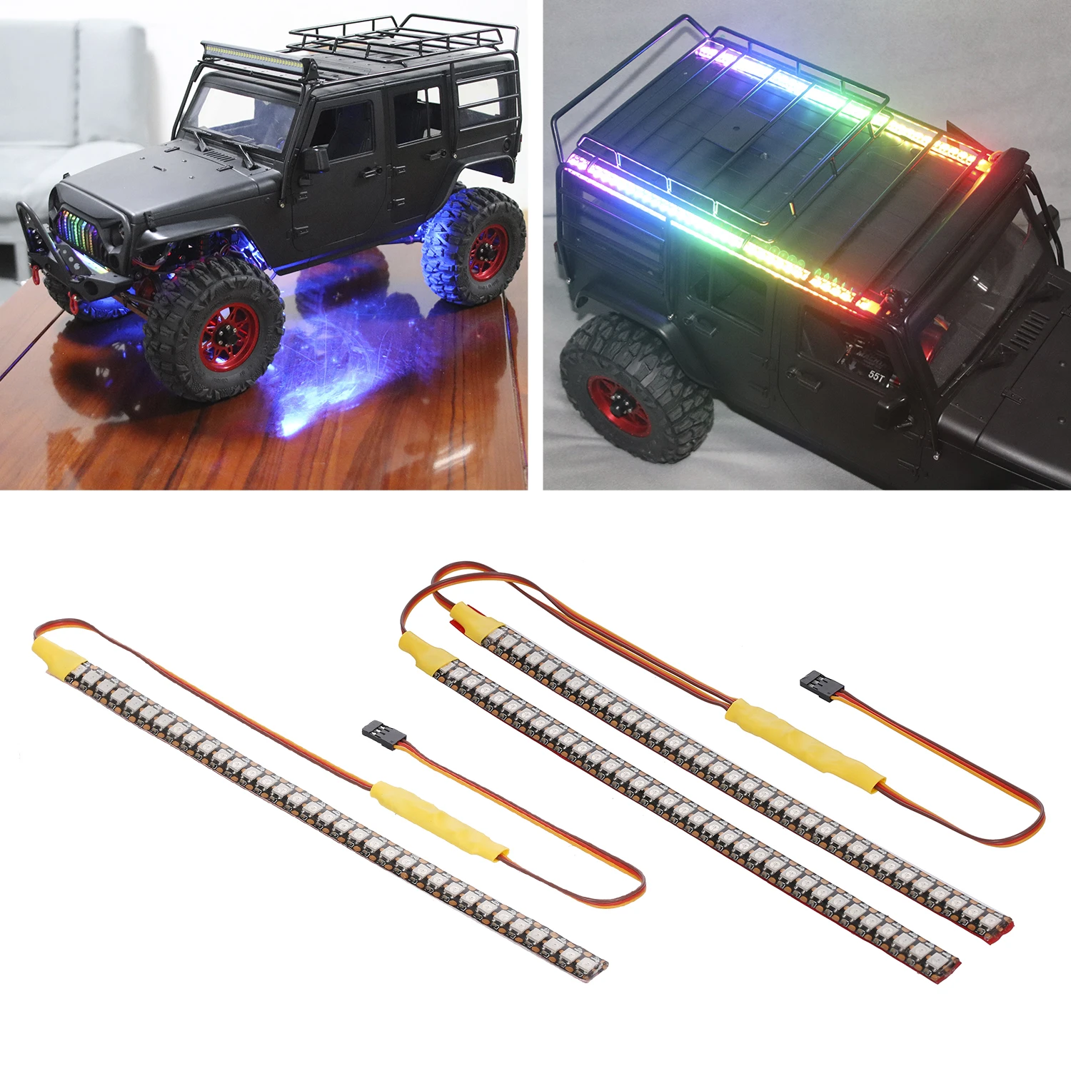 2 в 1 светодиодный светильник для 1/8 1/10 Traxxas Hsp Redcat Rc4wd Tamiya осевой HPI RC автомобиль с 20