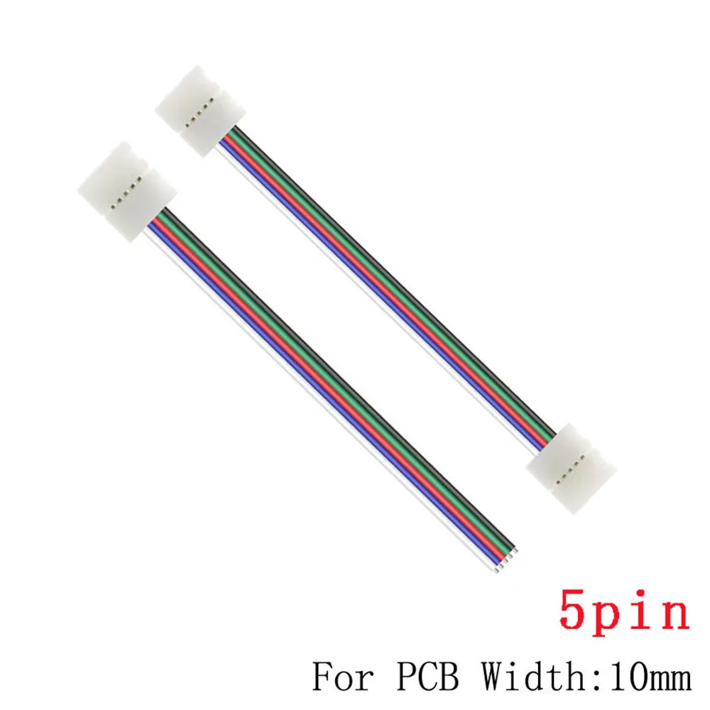 

1-30Pcs 2/3/4/5Pin LED Connector Single Dual End Solderless Cover Cable Wire For WS2812 3528 5050 RGB RGBW RGBWW LED Strip Light