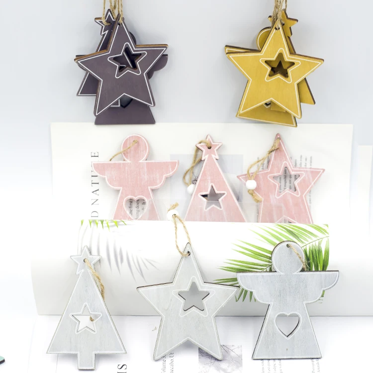 3 искусственных креативных ангелов звезд лося украшение для рождественской елки