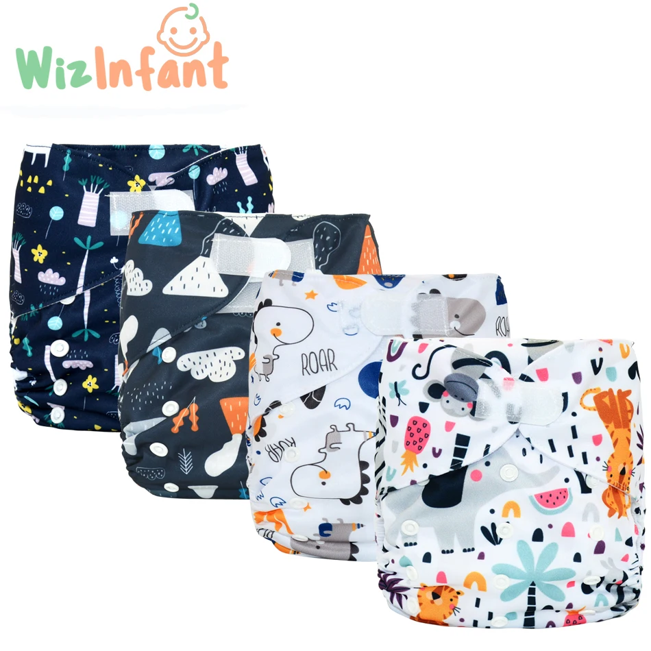 

WizInfant 2pcs/lot Eco-Friendly Big Size XL Cloth Diaper Washable Adjustable Baby Nappy Reusable Cloth Diapers for children