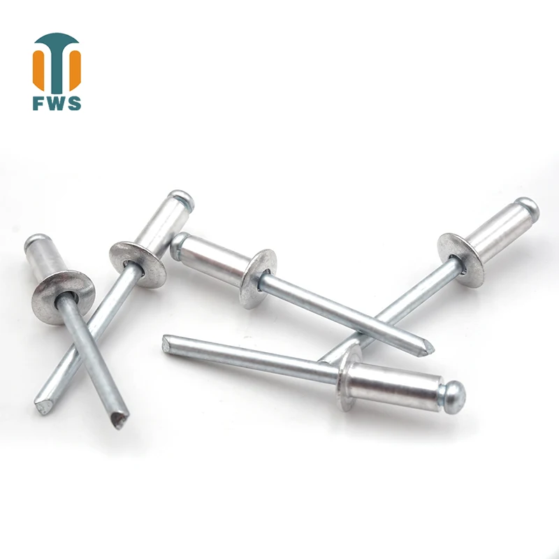 

50 шт. DIN EN ISO 15979 GB/T 12618.2 алюминиевые заклепки с открытым концом M4.8 21-30 мм с выступающей головкой для мебели