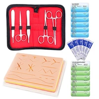 ppyy students durable silicone suture pads with pre cut wounds and suture tool kits practice sets for suture training