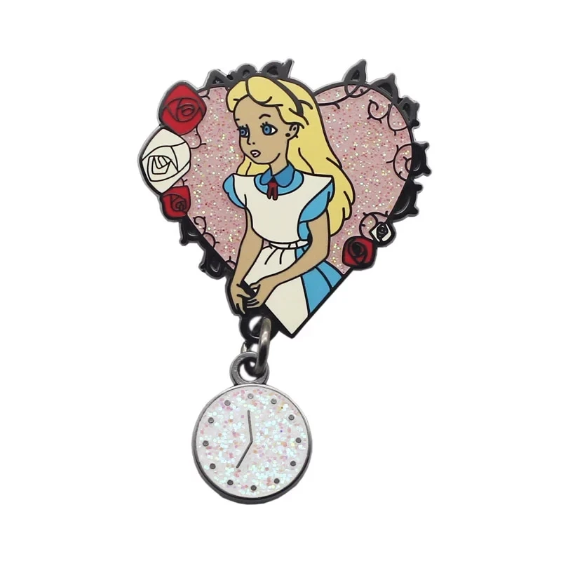Эмалированные значки Alice сказка девушка Коллекционирование принцесса мечта