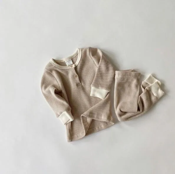 

2020 Japan and South Korea Spring and Autumn Long-Sleeved Upper Garment + Pants Two Piece boy clothes