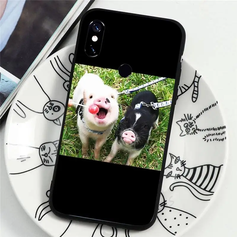 

Cute Kawaii Pet Pig Pink animal Phone Case For Xiaomi Redmi note 7 8 9 t k30 max3 9 s 10 pro lite