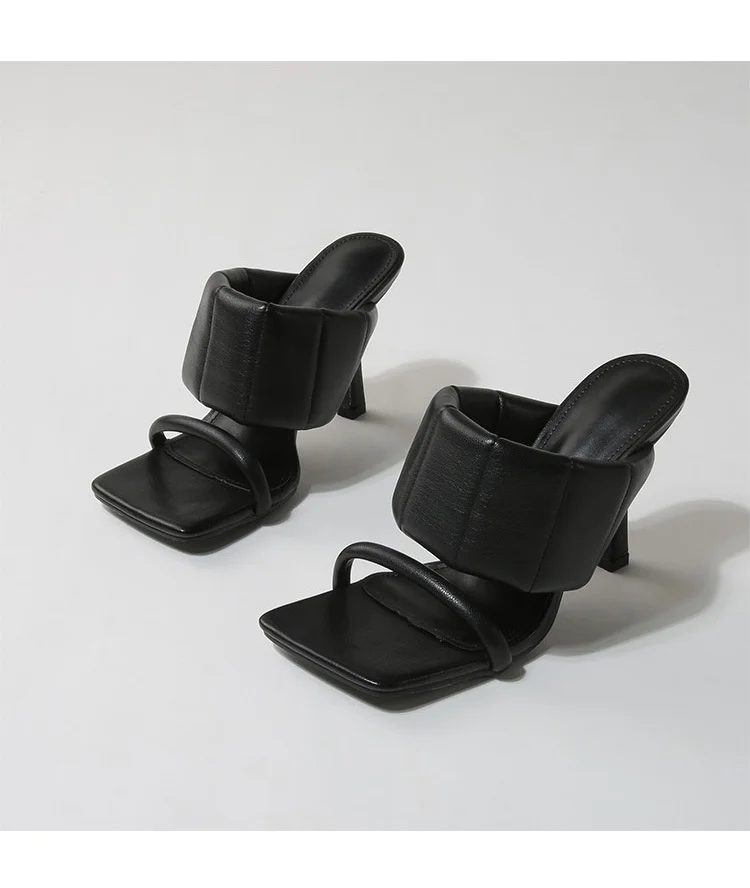 

Summer 2021 new fashion thin heeled flip flops high heeled sexy women's sandals