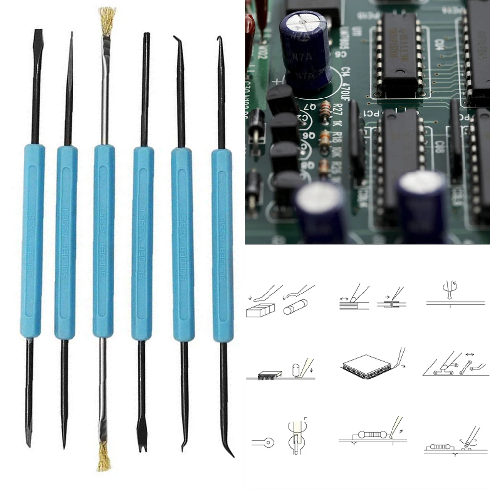 Вспомогательное приспособление для распайки печатных плат 6 шт. инструмент
