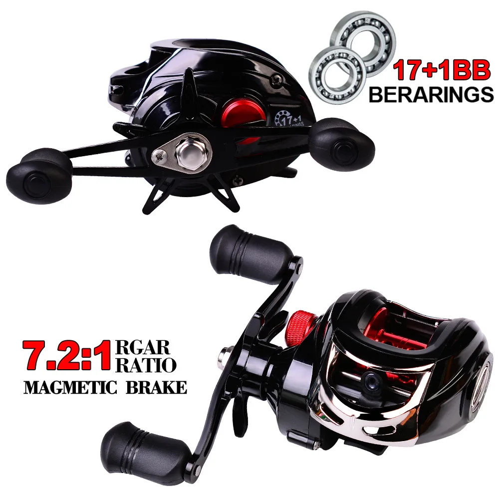 

Fishing Reel Baitcasting Reel 17+1 Ball Bearings High Speed Fishing Reel with Magnetic Brake System Reels
