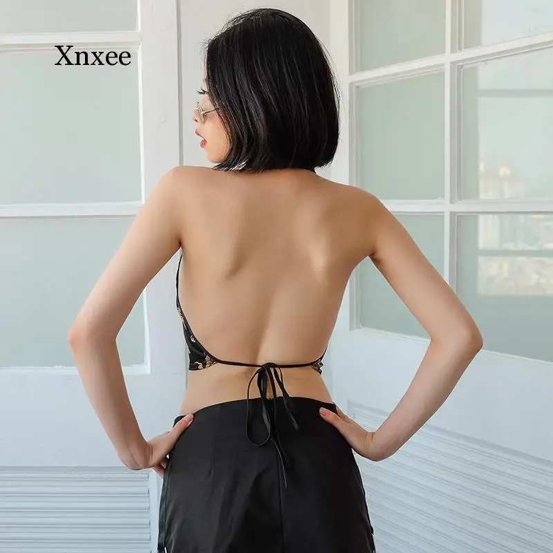 

Black Split Hip Skirts Irregular Micro Mini Skirt Halter Crop Top Summer Fashion High Waist Chinese Elements Women Clothing