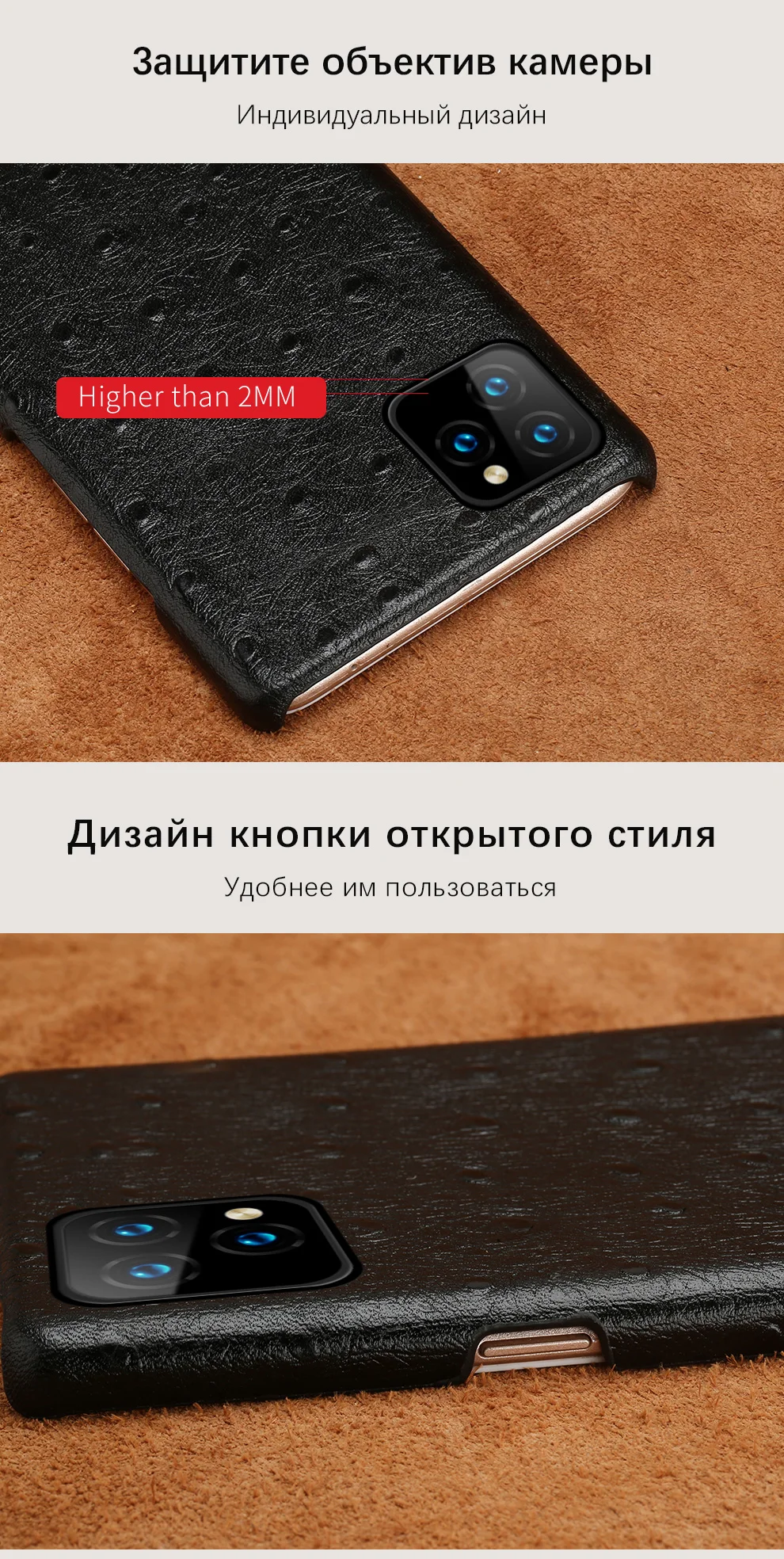 Жесткий чехол LANGSIDI из натуральной кожи для iphone 11 pro max 6,5 Страусиная задняя крышка для iphone 11 чехол xr xs max 7 8